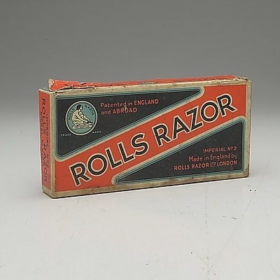 Vintage English Rolls Razor with Original Box