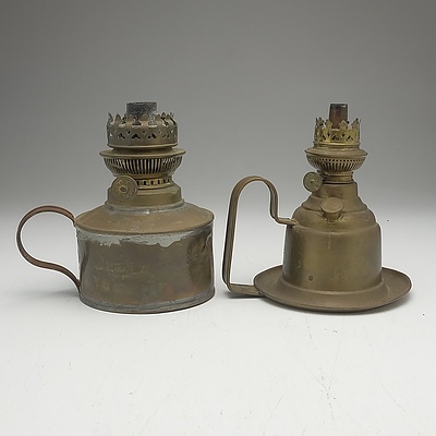 A Ruces Safety Gas Lantern and a Sherwood B. Ham Gas Lantern