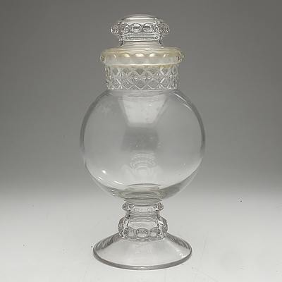 Antique Moulded Glass Sweets Jar