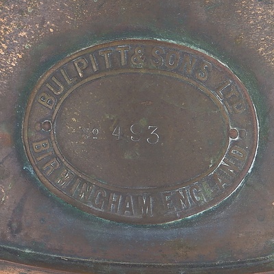 Large Antique Bullpitt & Sons Ltd Birmingham Ships Lantern