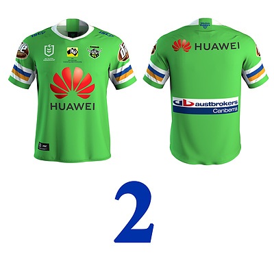 2. Bailey Simonsson - Celebrating 1989 Premiership Past Player #103 Matthew Wood - Signed and Match worn Raiders v Tigers, July 20 2019