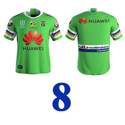 8. Josh Papalii - Celebrating 1989 Premiership Past Player #85 Brent Todd - Signed and Match worn Raiders v Tigers, July 20 2019