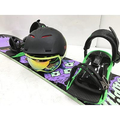 Capita Sierrascope FK 156 Snowboard & Bole Helmet with Goggles