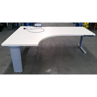 Schiavello White Height Adjustable Desk