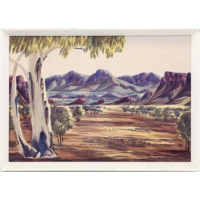 Benjamin Landara (1921-85) Haasts Bluff, Watercolour