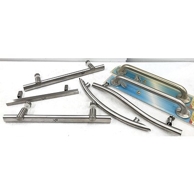 Stainless Steel Grab Rails - Lot of 7 Brand New - RRP Over $400