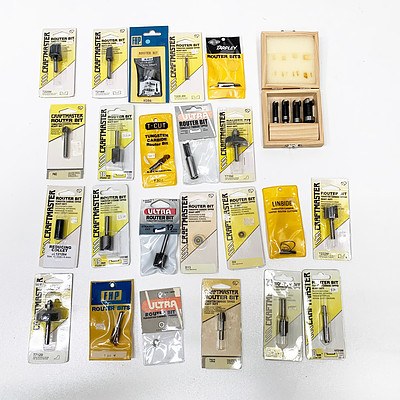 Bulk Lot of Various Router Bits - Brand New - RRP Over $400