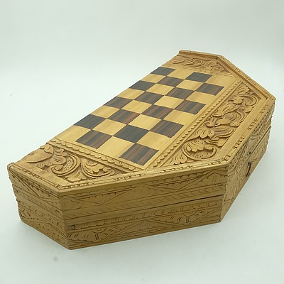 Vintage Indonesian Carved Chess Set