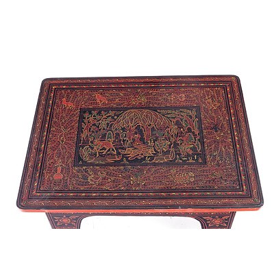 Vintage Burmese Lacquer Folding Table