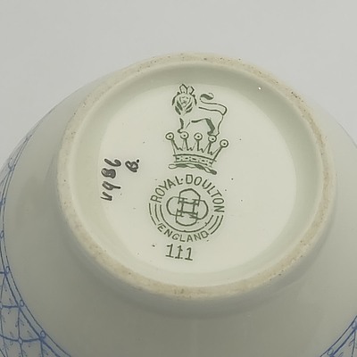 Six Royal Doulton Patent Trios and a Cake Plate