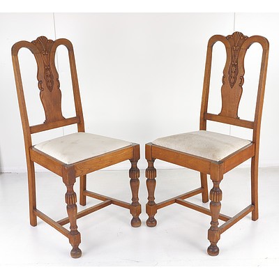 Four Oak Dining Chairs Circa 1920s