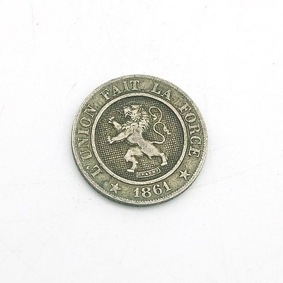1861 Belgium 10 Centimes