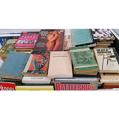 Selection of Books On Sport, Travel, Fiction, Cooking, Reference and More - Lot of 180+