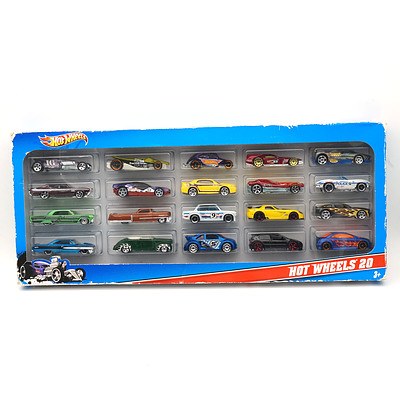Boxed Set of Twenty Hot Wheels 2012 Model Cars