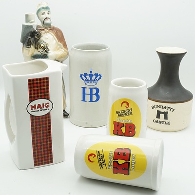 Haig Scotch Whisky Jug and Various Other Ceramic Jugs and Beer Mugs
