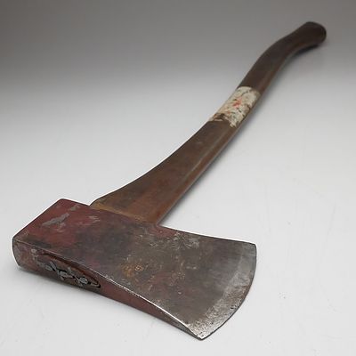 Vintage Axe with Leather Cover Inscribed NPWS Bungonia