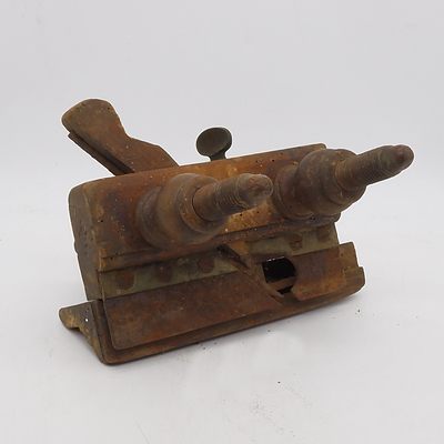 Vintage Skew Plough Plane With One Cutter