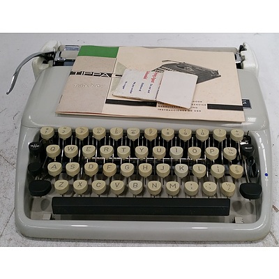 Vintage Mid Century German Adler Tippa s Portable Typewriter with Original Case