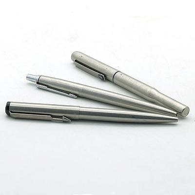Two Parker Pens and One Parker Fountain Pen