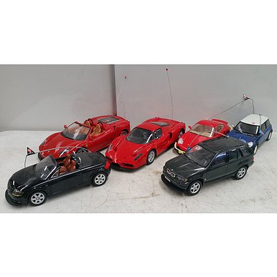 Six Radio Controlled Cars & Accessories
