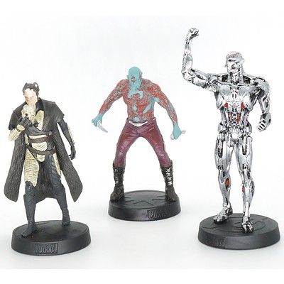 Three Marvel Eaglemoss Collection Figures, Including Drax, Ultron and Malekith