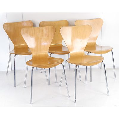 Set of Ten Arne Jacobsen Style Chairs