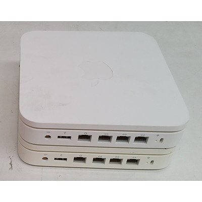 Apple (A1408) Airport Extreme Base Station Wireless Routers (5th Gen) - Lot of Two