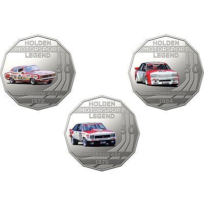 2018 50c Uncirculated Coin - The Peter Brock Collection - 3 Pieces