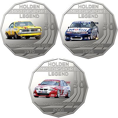 2018 50c Uncirculated Coin - The Holden Collection - 3 Pieces