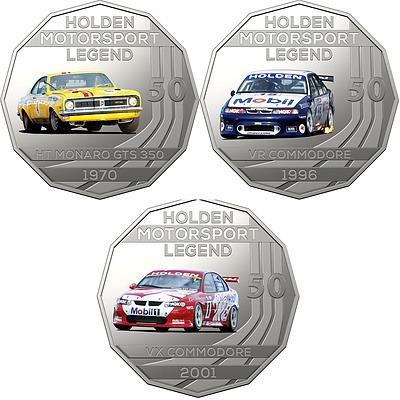 2018 50c Uncirculated Coin - The Holden Collection - 3 Pieces