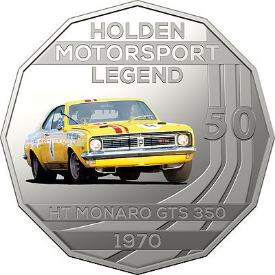 2018 50c Uncirculated Coin - 1970 Holden HT Monaro GTS 350 Norm Beechey