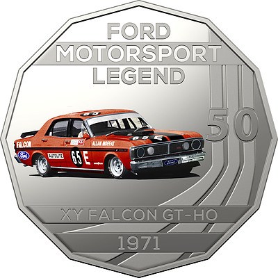 2018 50c Uncirculated Coin - 1971 Ford Falcon XY GT-HO Phase III Allan Moffat