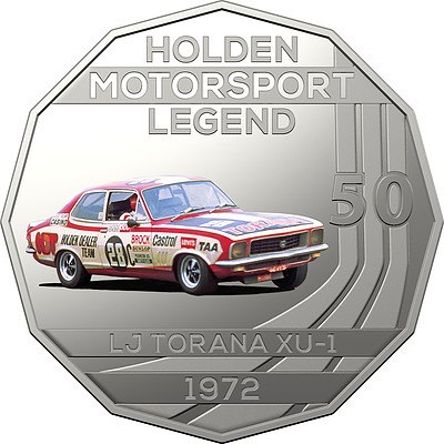 2018 50c Uncirculated Coin - 1972 Holden LJ Torana Xu-1 Peter Brock