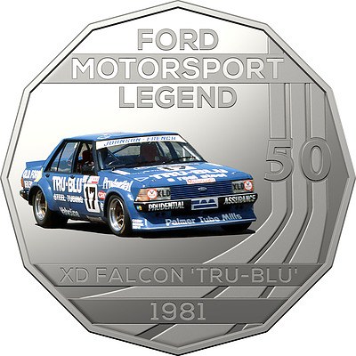 2018 50c Uncirculated Coin - 1981 Ford Falcon XD Tru-Blu Dick Johnson