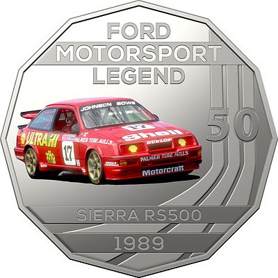 2018 50c Uncirculated Coin - 1989 Ford Sierra RS500 Cosworth Dick Johnson