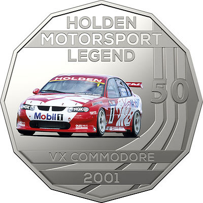 2018 50c Uncirculated Coin - 2001 Holden Commodore VX Mark Skaife