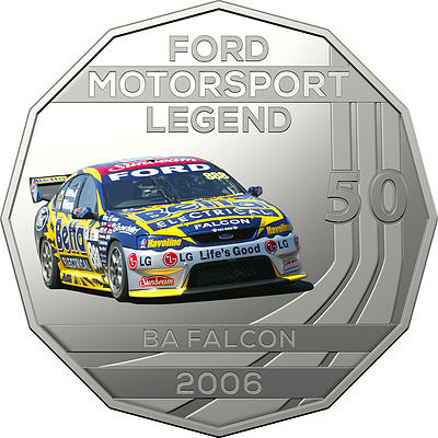 2018 50c Uncirculated Coin - 2006 Ford Falcon BA Craig Lowndes