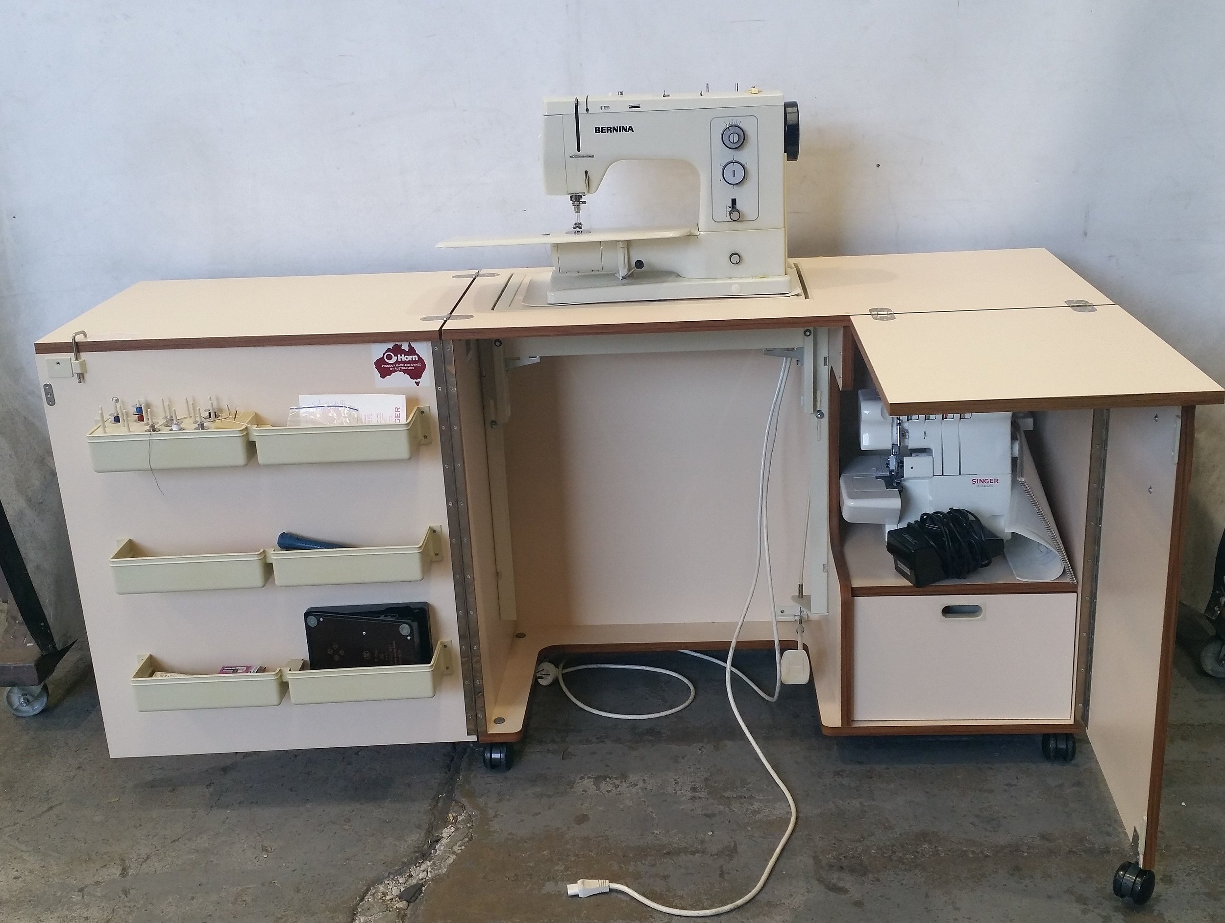 Horn Sewing Cabinet With Bernina Lot 1061652 Allbids