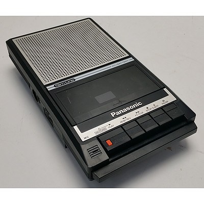 Vintage Panasonic Slim Line Portable Cassette Recorder