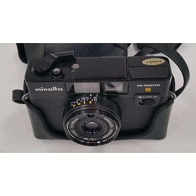 Vintage Minolta Camera and Zenith Binoculars