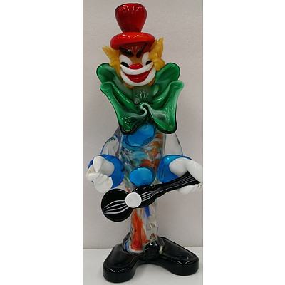 Art Glass Clown Figurine
