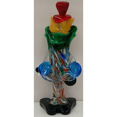 Art Glass Clown Figurine