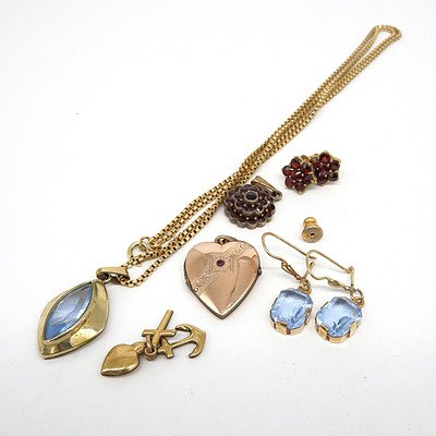 Various Rolled Gold Jewellery, Including Earrings, Pendants and More
