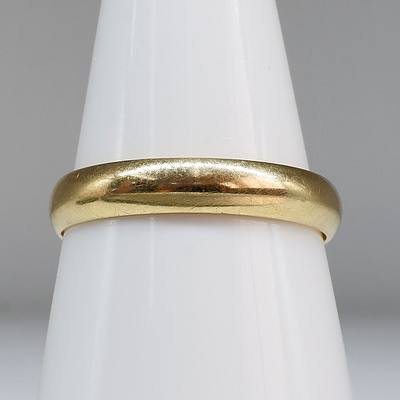 18ct Yellow Gold Wedding Ring, 3.4g