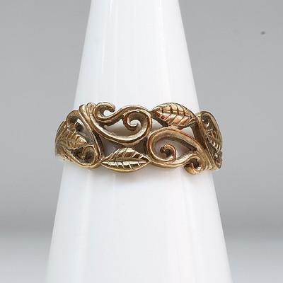 9ct Yellow Gold Dress Ring, 1.8g