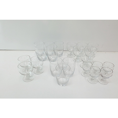 Etched Glass Drinkware Set