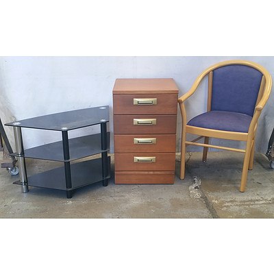 Chest of Drawers, Outdoor Dining Suite, Coffee Table and Various Other Furniture