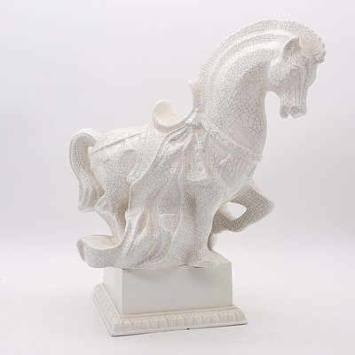 Studio Pottery Horse on Pedestal