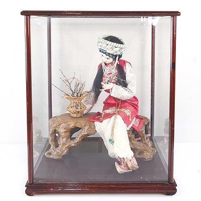 Vintage Chinese Doll in Custom Display Box