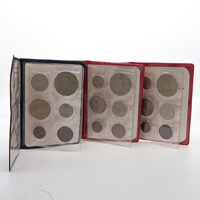 1969, 1971 and 1972 RAM Wallet Uncirculated Coin Sets